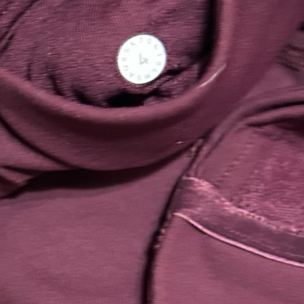 Lululemon Wunder Under Crop High-Rise *Flocked 21" Dark Adobe Burgundy Size 4 - Picture 5 of 5
